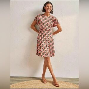 Boden jersey flutter sleeve dress 20/22